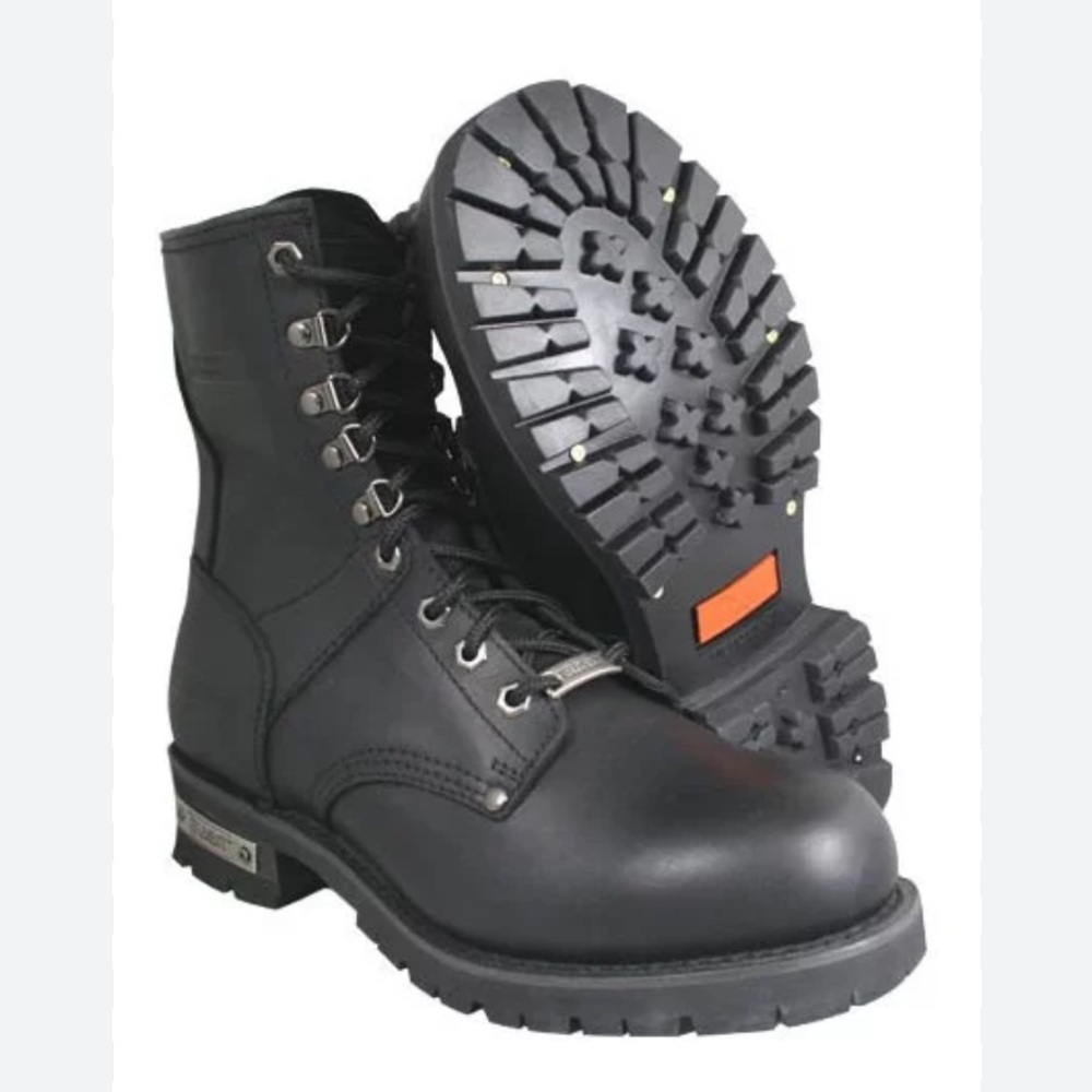 Xelement Black Leather Motorcycle Boots Sz.‎ 7.5